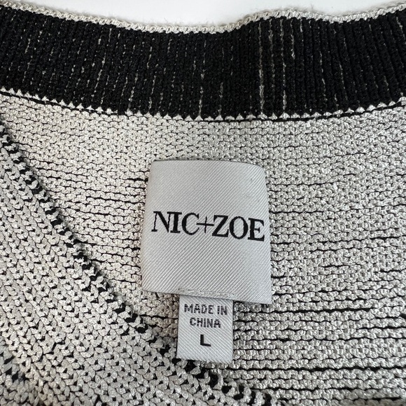 Nic&Zoe SQUIGGLE TAPE TANK, Black multi in Women’s Large - Picture 5 of 14